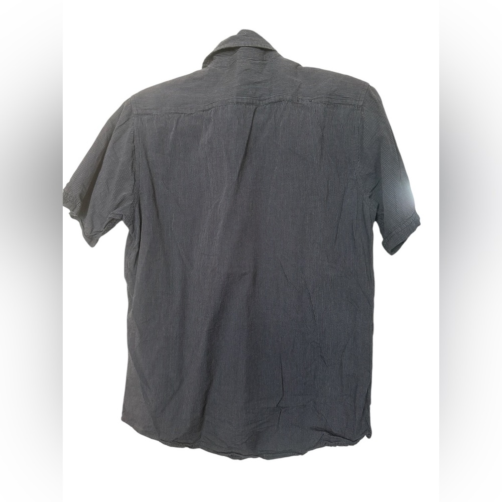 Dark Gray Short Sleeve Button-Up Shirt - Picture 2 of 4
